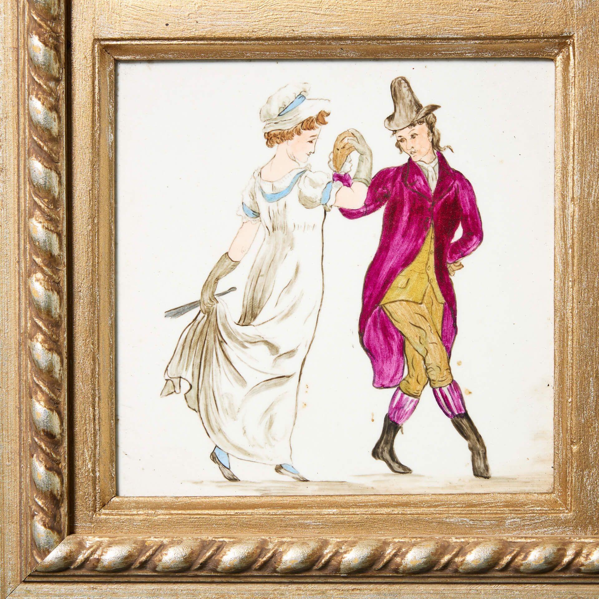 Dodici cornici di Minton & Co. Piastrelle progettate da Walter Crane In condizioni discrete in vendita a Wormelow, Herefordshire