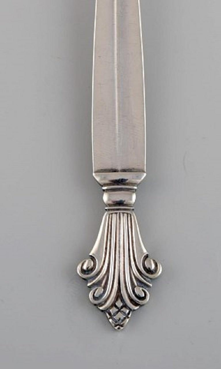 Danish Twelve Georg Jensen Acanthus Pastry Forks in Sterling Silver For Sale
