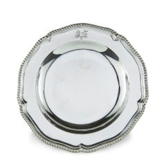 Twelve Georgian Sterling Silver Soup Plates