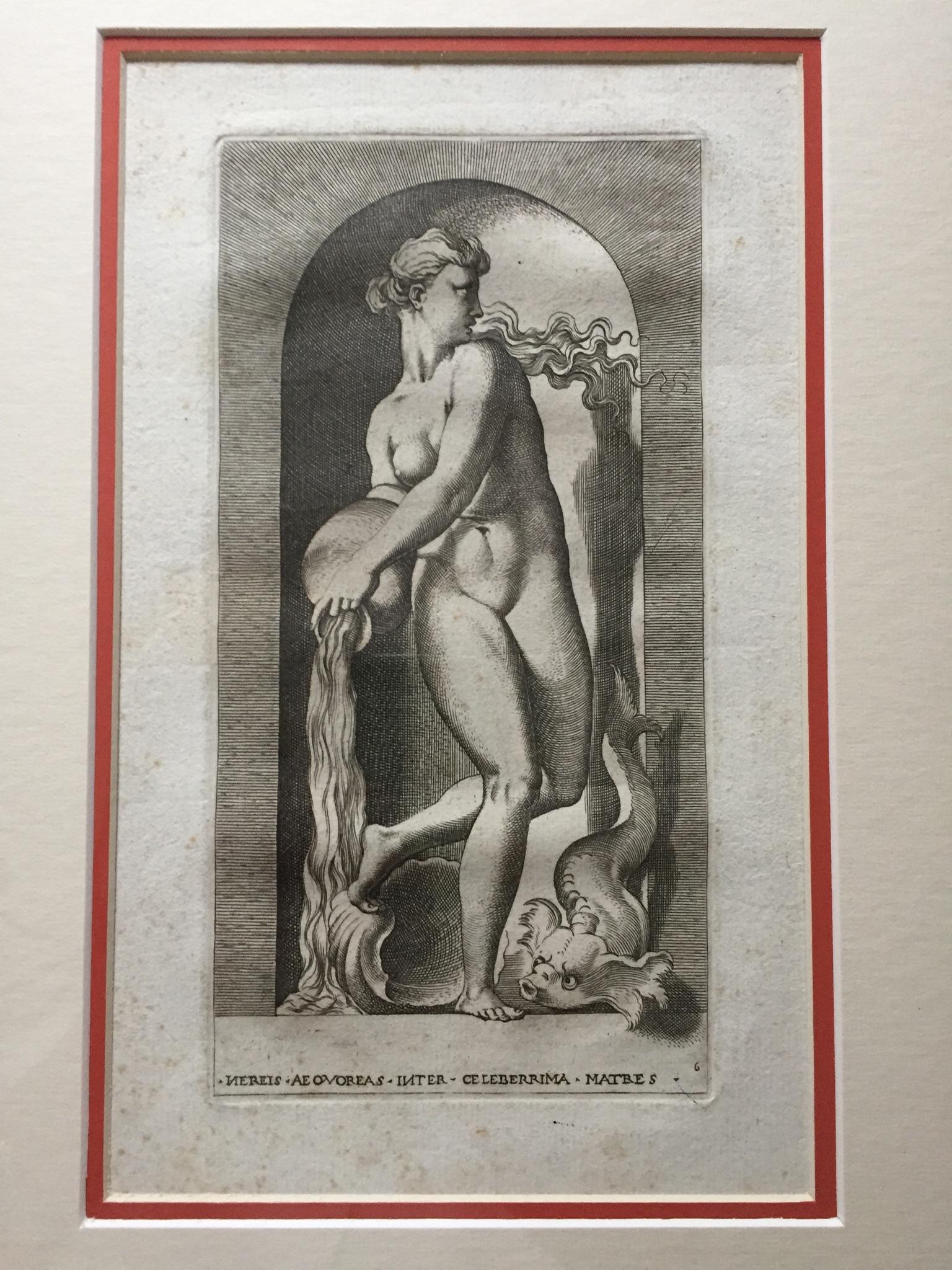 Twelve Ingravings 18th Century by Carlo Losi from Rosso The Presence of The Gods For Sale 7