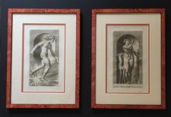 Twelve Ingravings 18th Century by Carlo Losi from Rosso The Presence of The Gods