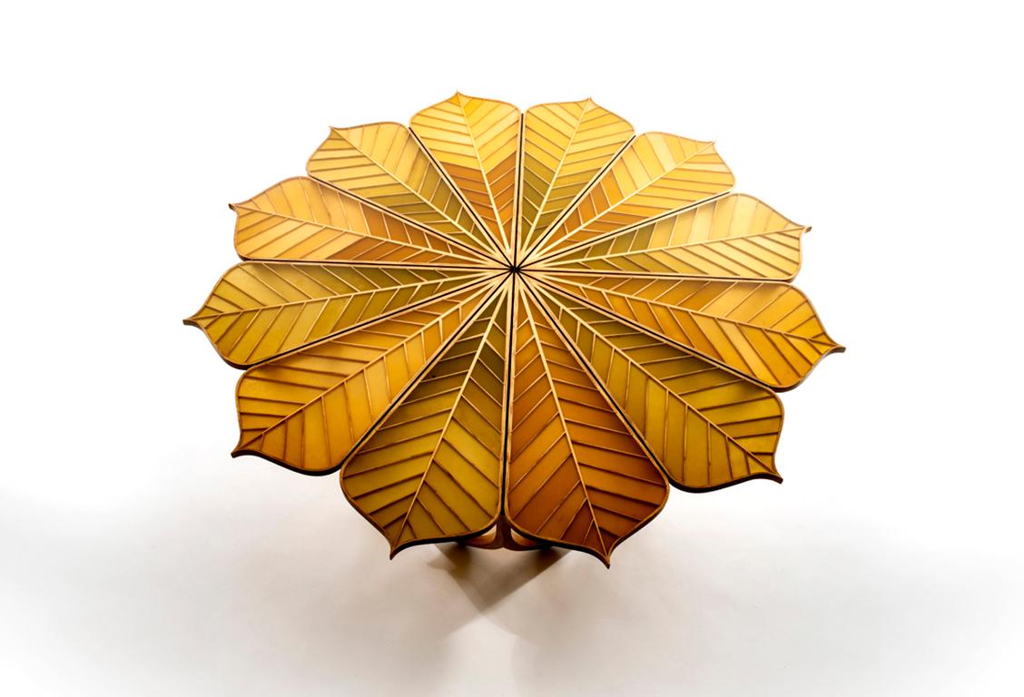 Michael Hurwitz
Twelve Leaf Resin Table, 2012
Ash, wenge, epoxy resin
16 x 40 x 40 in