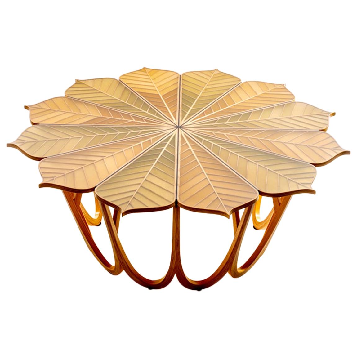 Twelve Leaf Resin Table by Michael Hurwitz