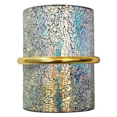 Twelve Limited Edition Sconces with Crackled Iridescent Glass, 1990s