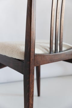Twelve Mid-Century Light Boucle Chair, Designed by M. Zielinski, Europe, 1960s