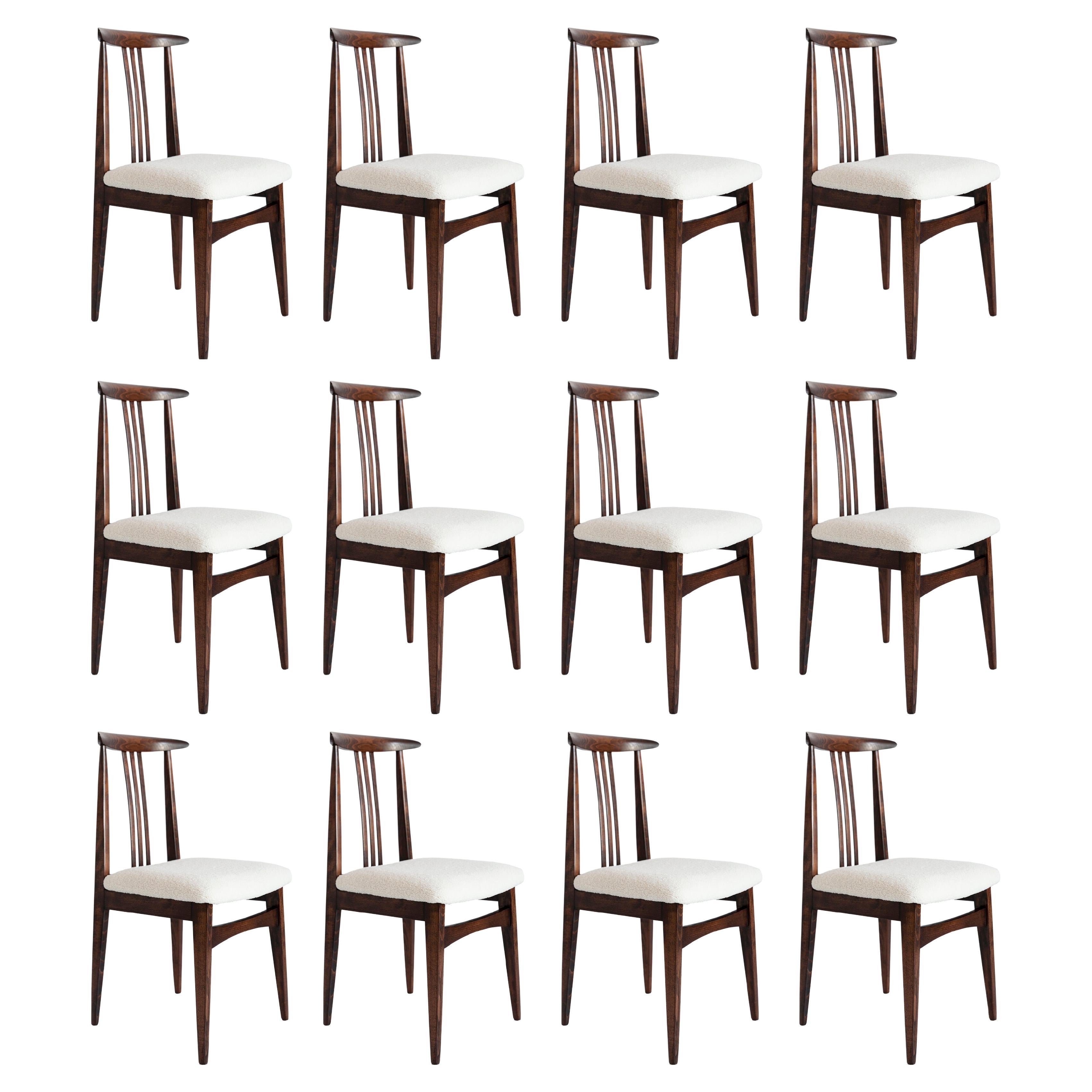 Silla Twelve Mid-Century Light Boucle, diseño de M. Zielinski, Europa, años 60