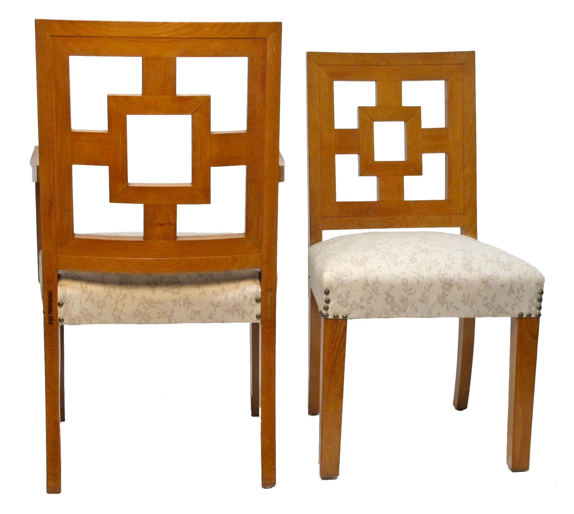 Eight Modernist Dining Chairs In The Manner of Francis Jourdain In Good Condition In San Francisco, CA