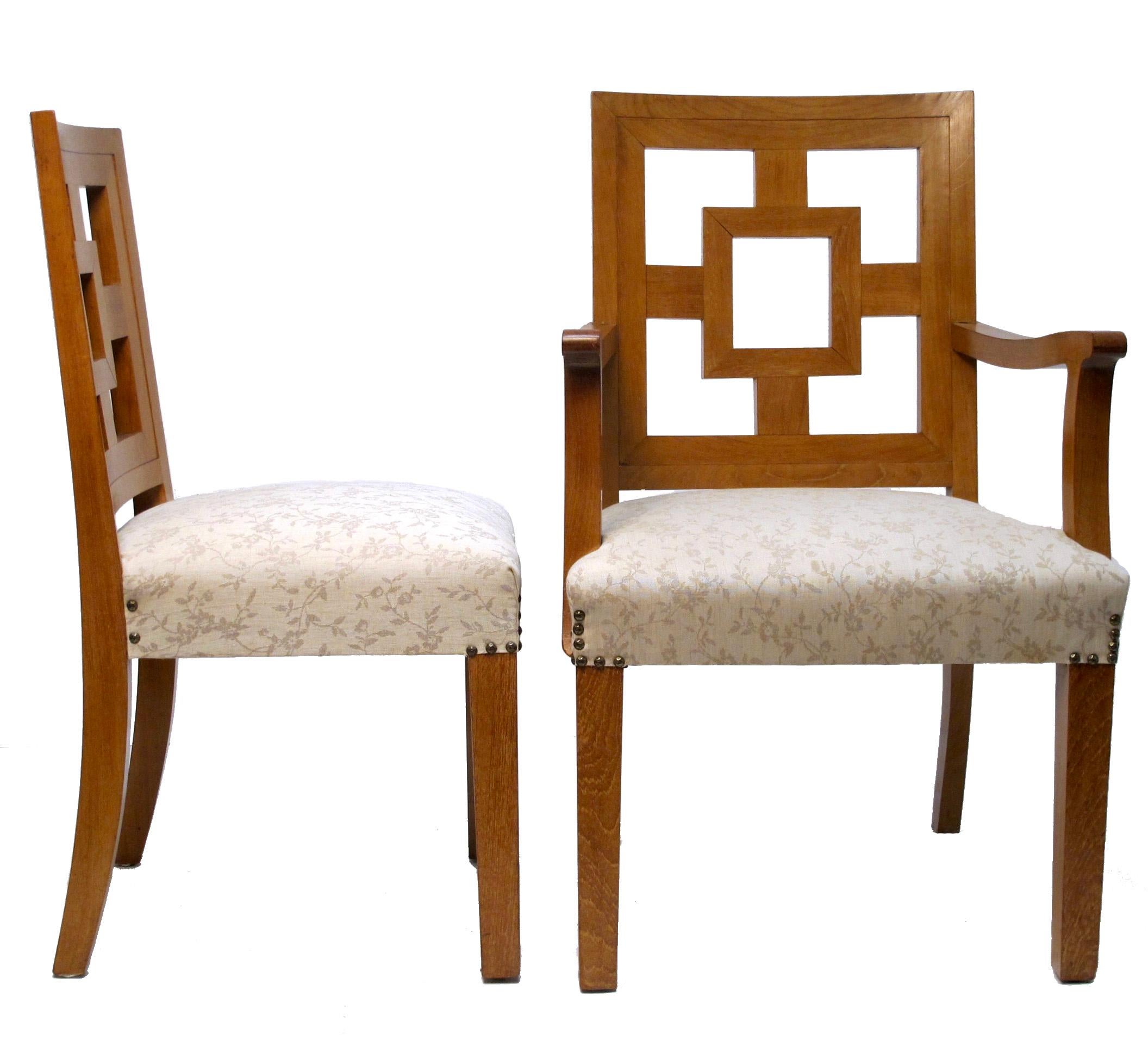 Eight Modernist Dining Chairs In The Manner of Francis Jourdain 1