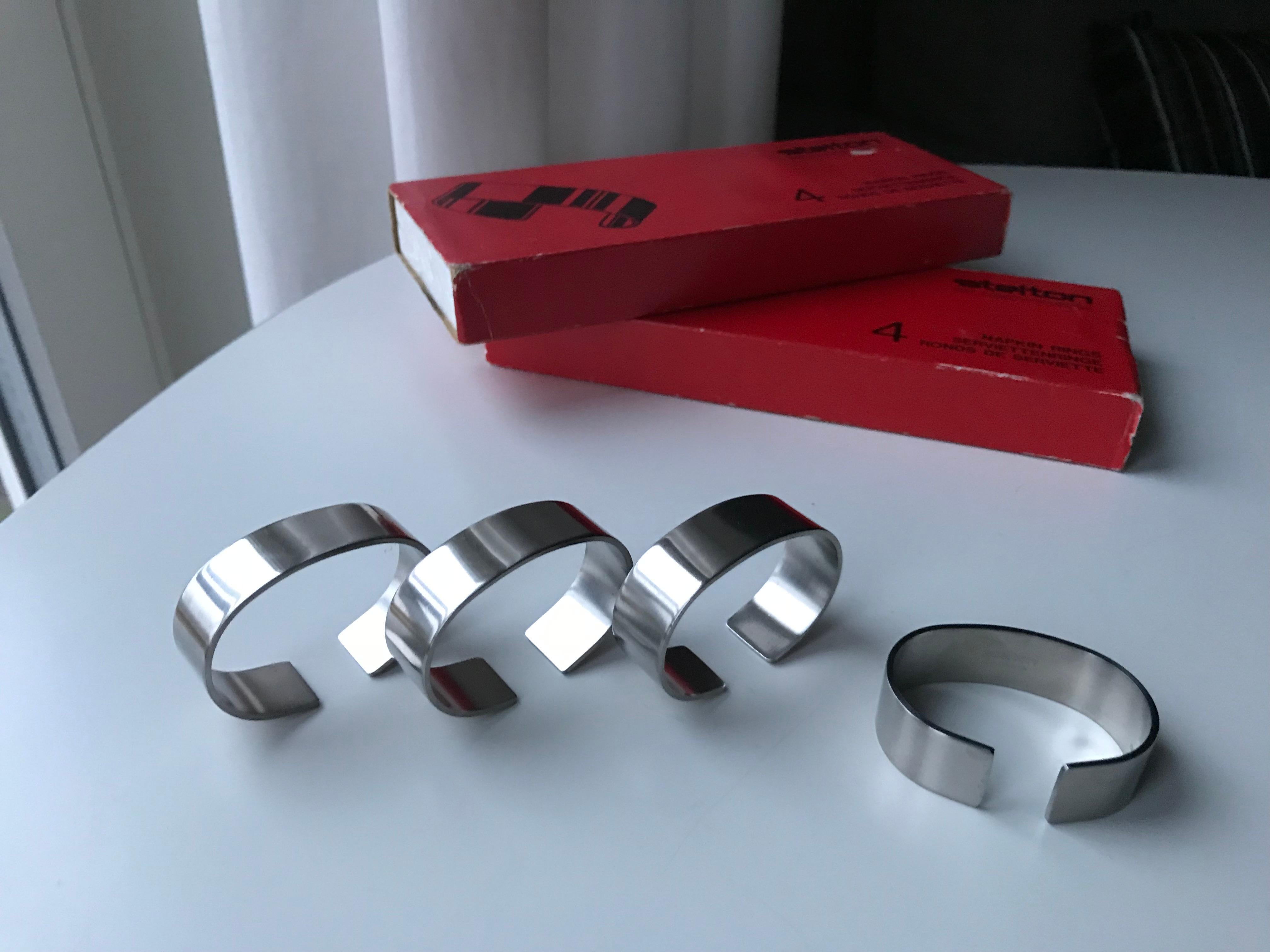 Scandinavian Modern Twelve Napkin Rings by Stelton of Denmark For Sale
