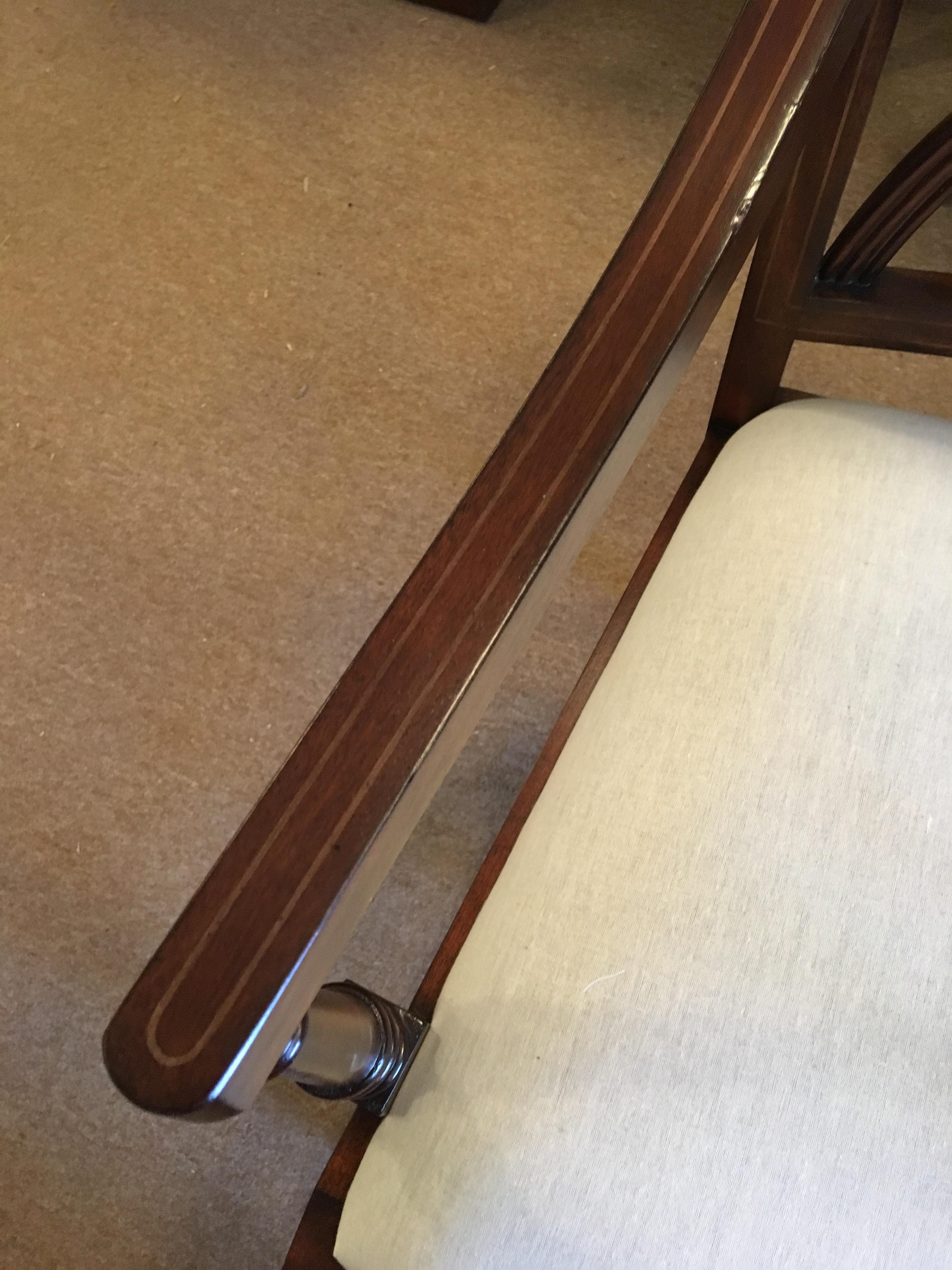 Twelve New Mahogany Adams Style Dining Chairs by Leighton Hall 2