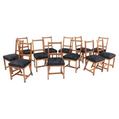 Twelve Oak Arts & Crafts Chairs by Hendrik Petrus for the University of Leiden