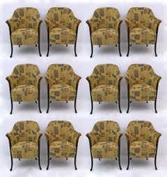 Twelve of Giorgetti Italian Armchairs "Progetti", 1980s