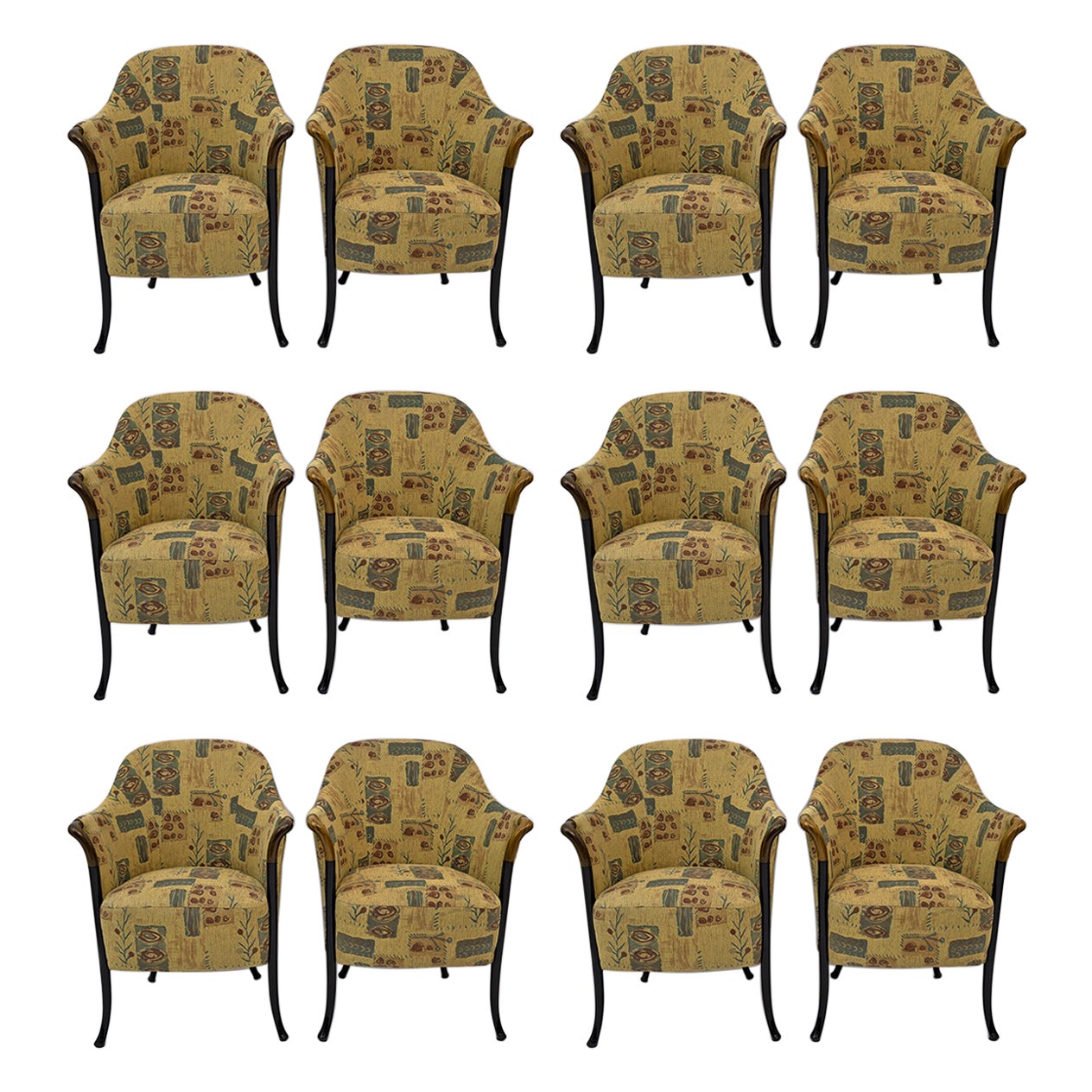 Twelve of Giorgetti Italian Armchairs "Progetti", 1980s