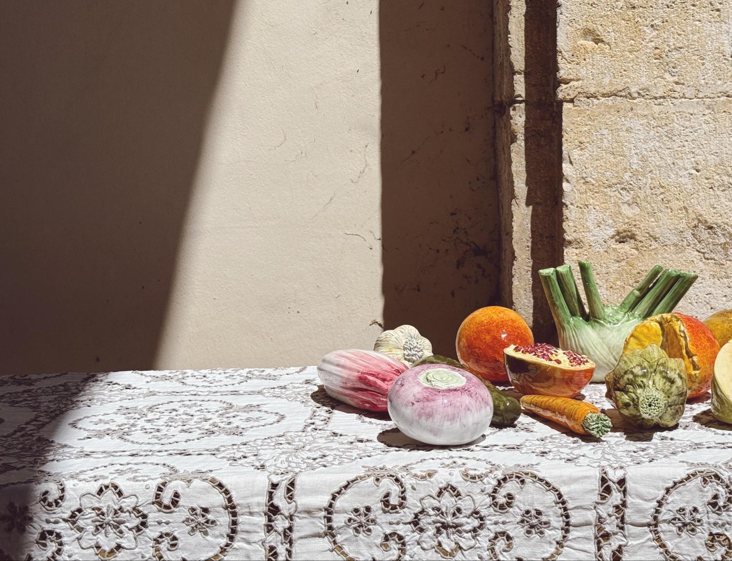 Twelve piece set of Lodi Ceramic Fruit and Vegetables For Sale 2
