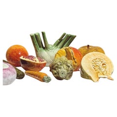 Retro Twelve piece set of Lodi Ceramic Fruit and Vegetables