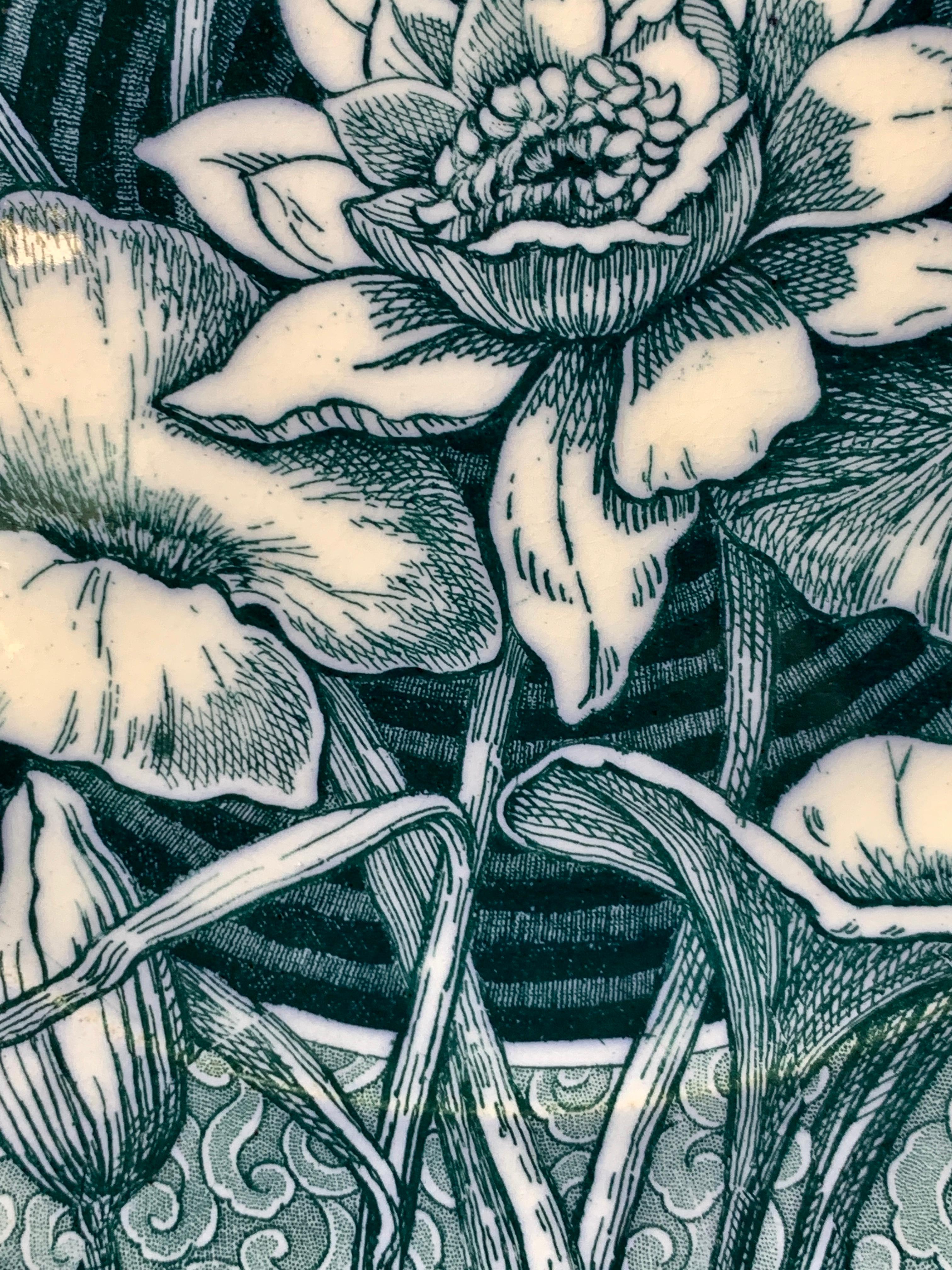 English Twelve Plus One '13' Wedgwood Lily Pattern Plates Made in England Circa 1882