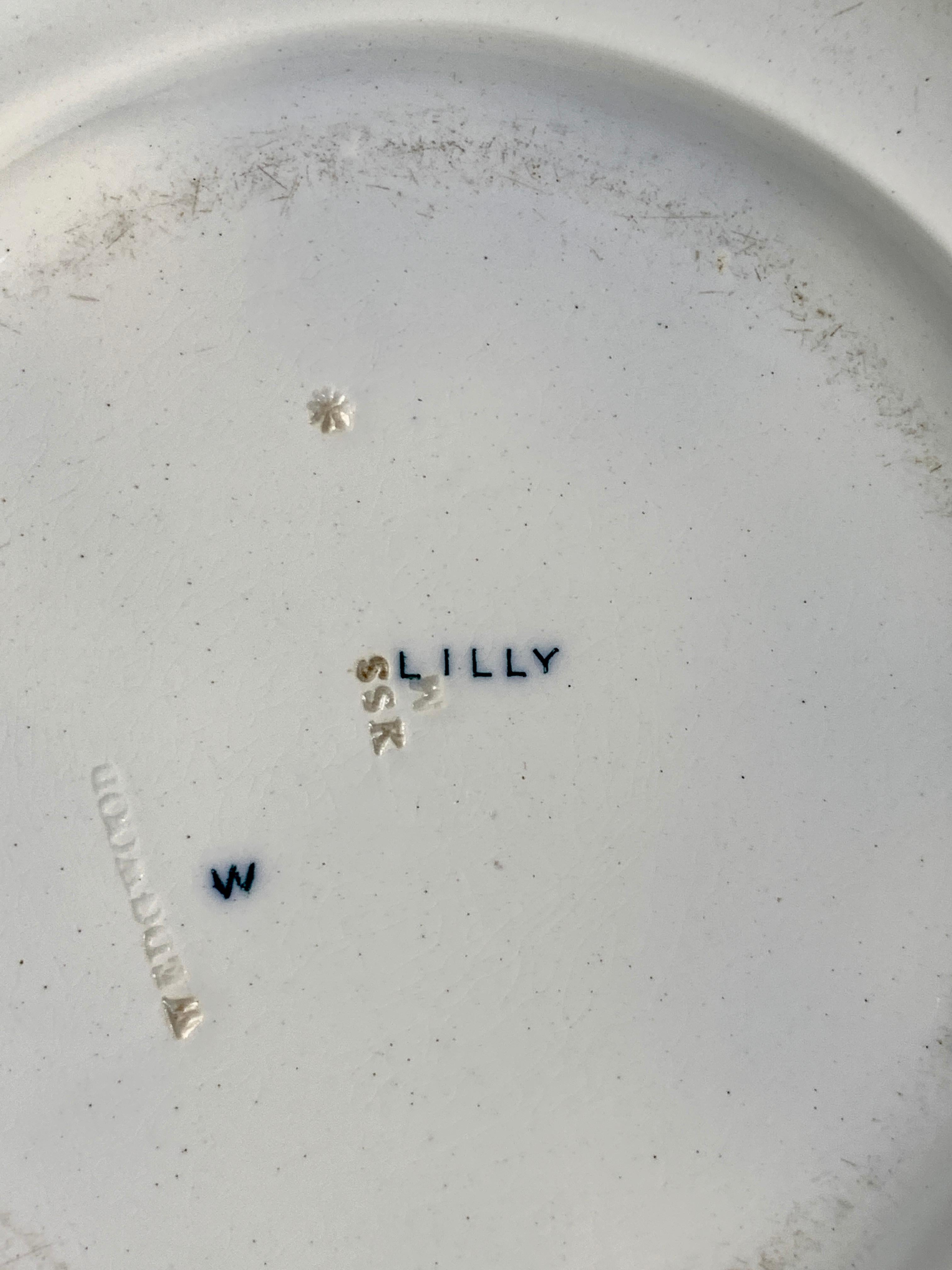 Twelve Plus One '13' Wedgwood Lily Pattern Plates Made in England Circa 1882 1