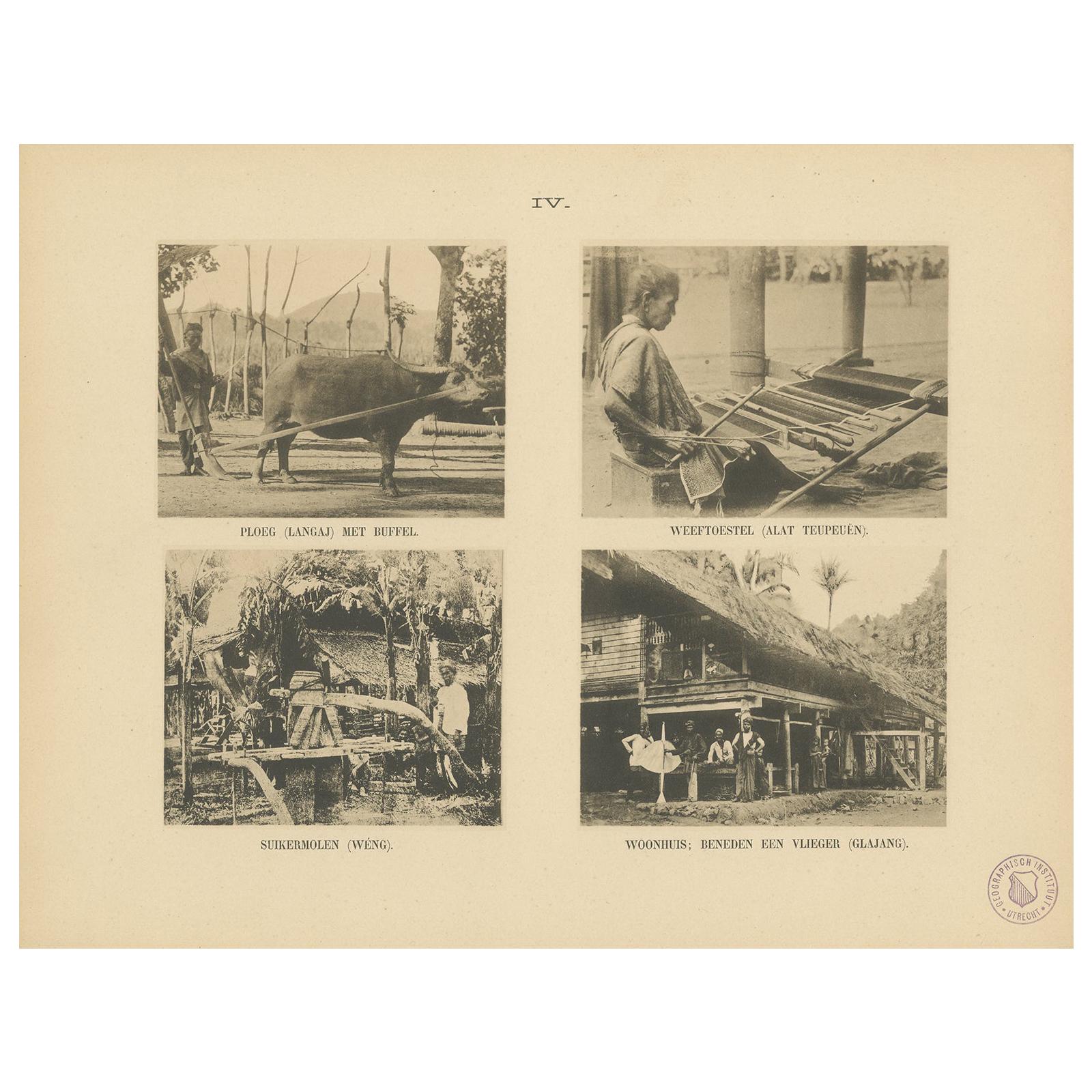Twelve Prints of Aceh 'Atjeh' Published by E.J. Brill, '1895' For Sale