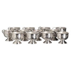 Twelve punch cups - 19th century