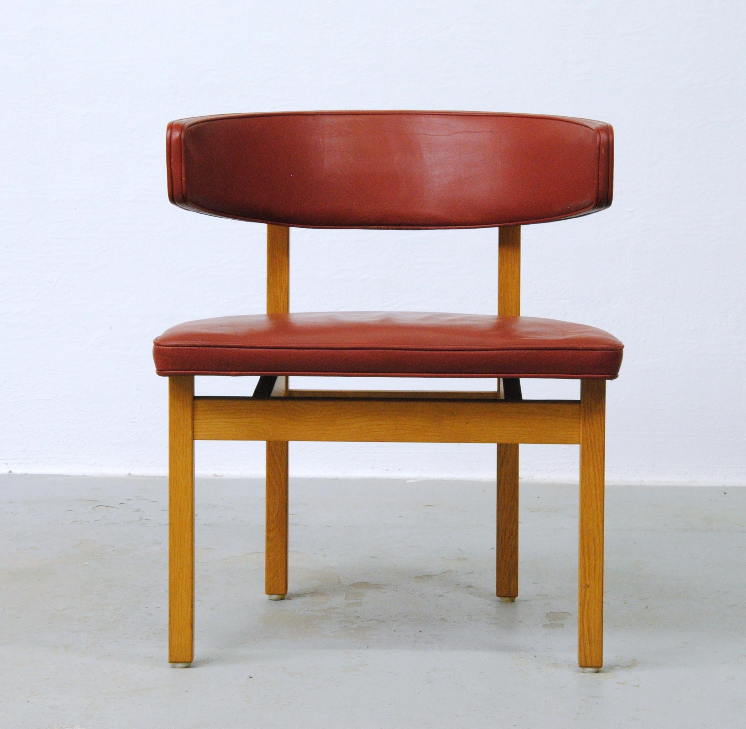 Scandinavian Modern Twelve Restored Danish Borge Mogensen Oak Conference Chairs, Inc. Reupholstery