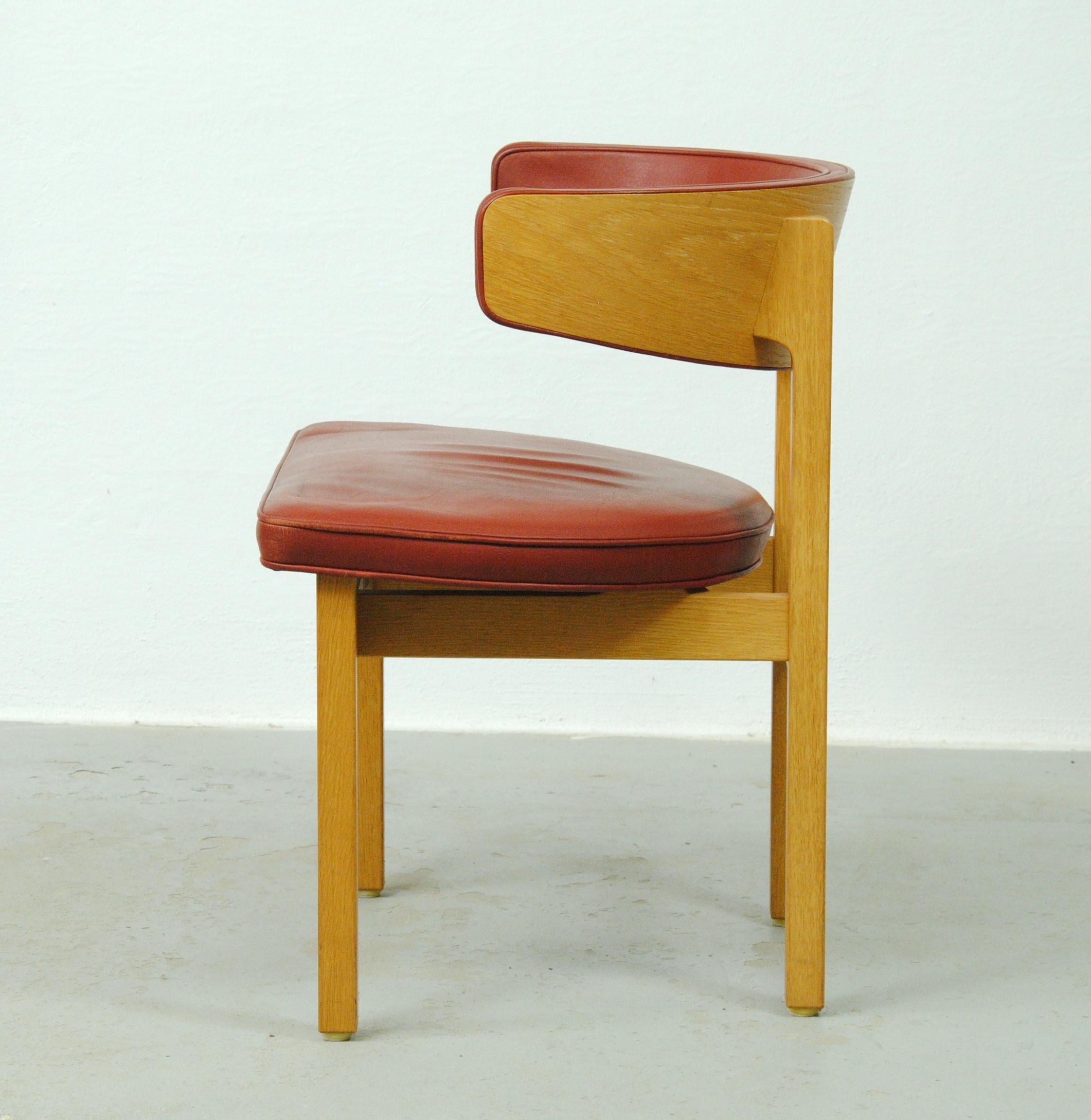 Mid-20th Century Twelve Restored Danish Borge Mogensen Oak Conference Chairs, Inc. Reupholstery