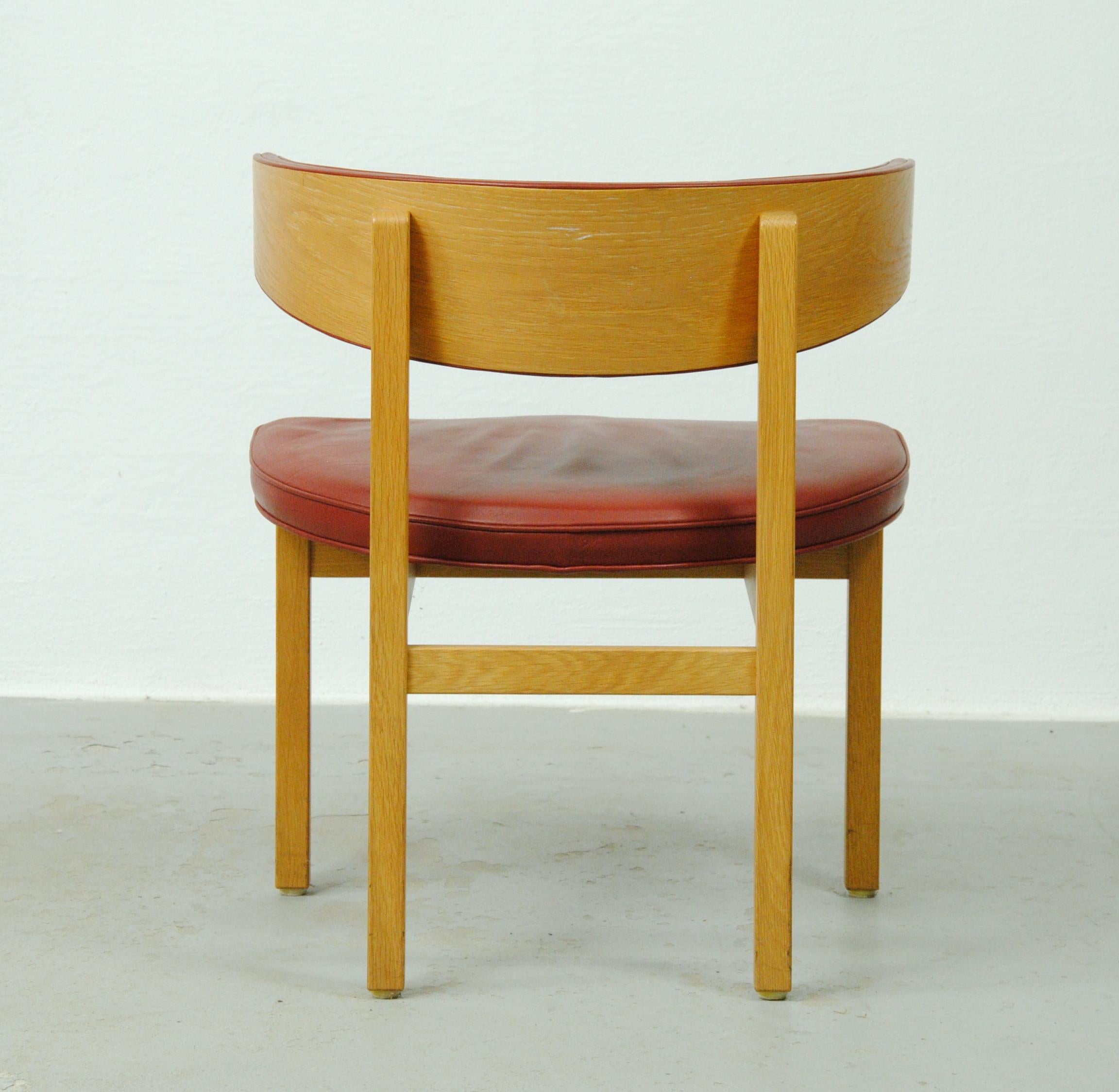 Twelve Restored Danish Borge Mogensen Oak Conference Chairs, Inc. Reupholstery 2