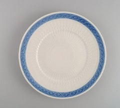 Twelve Royal Copenhagen Blue Fan Dinner Plates, 1960s / 70s