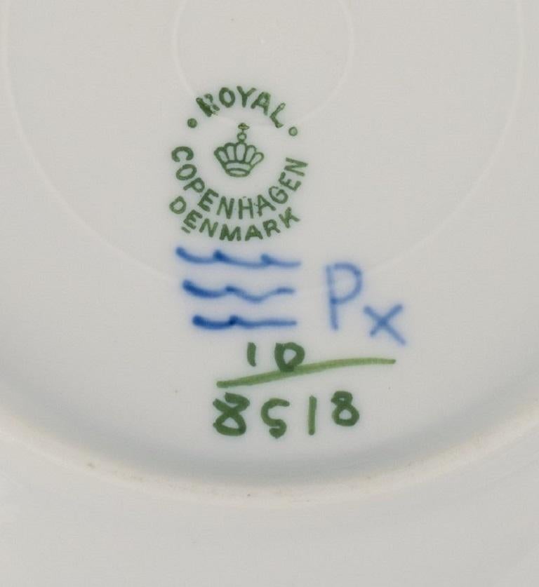 Mid-20th Century Twelve Royal Copenhagen Blue Flower Angular Plates in Porcelain