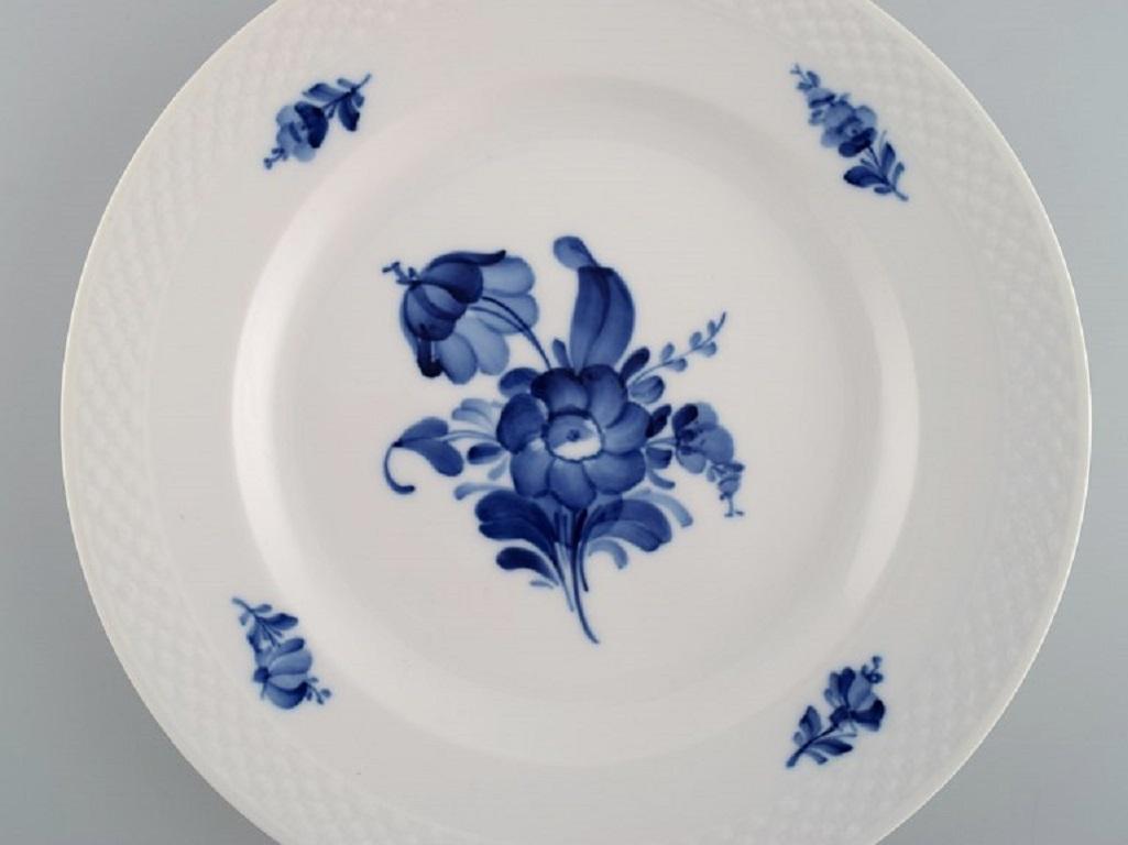 Danish Twelve Royal Copenhagen Blue Flower Braided Lunch Plates
