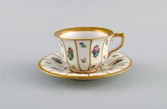 Twelve Royal Copenhagen Henriette Coffee Cups with Saucers in Porcelain
