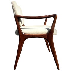 Fourteen Sculptural Ebonized Maple Dining Chairs in the Style of Gio Ponti