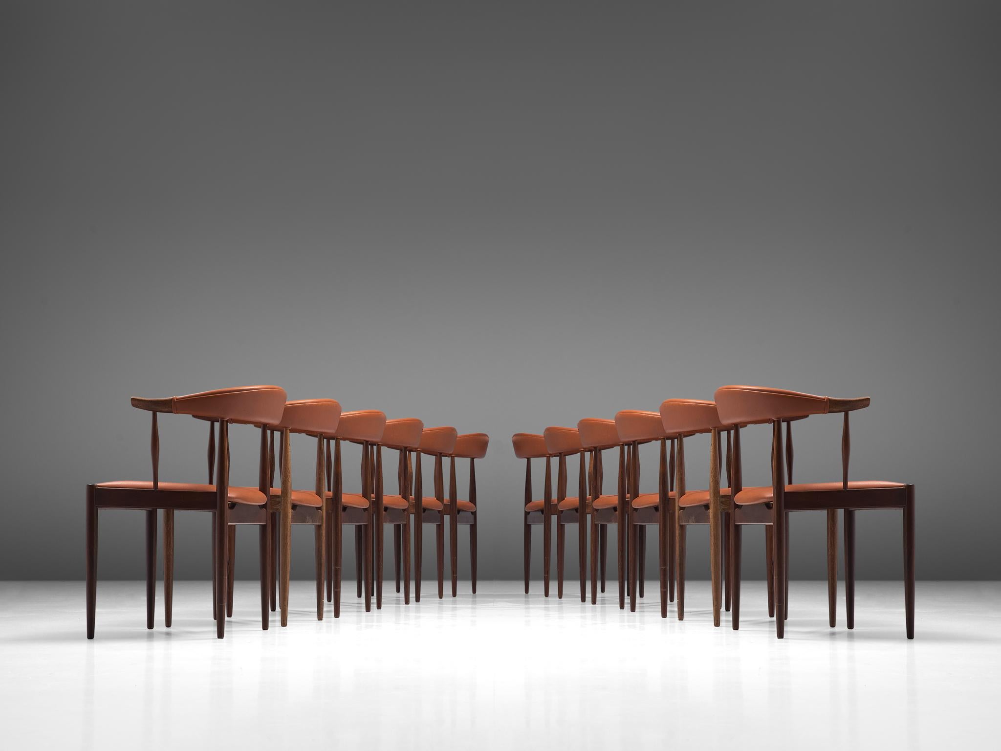 Scandinavian Modern Twelve to Be Reupholstered 'Bull Horn' Chairs by Johannes Andersen