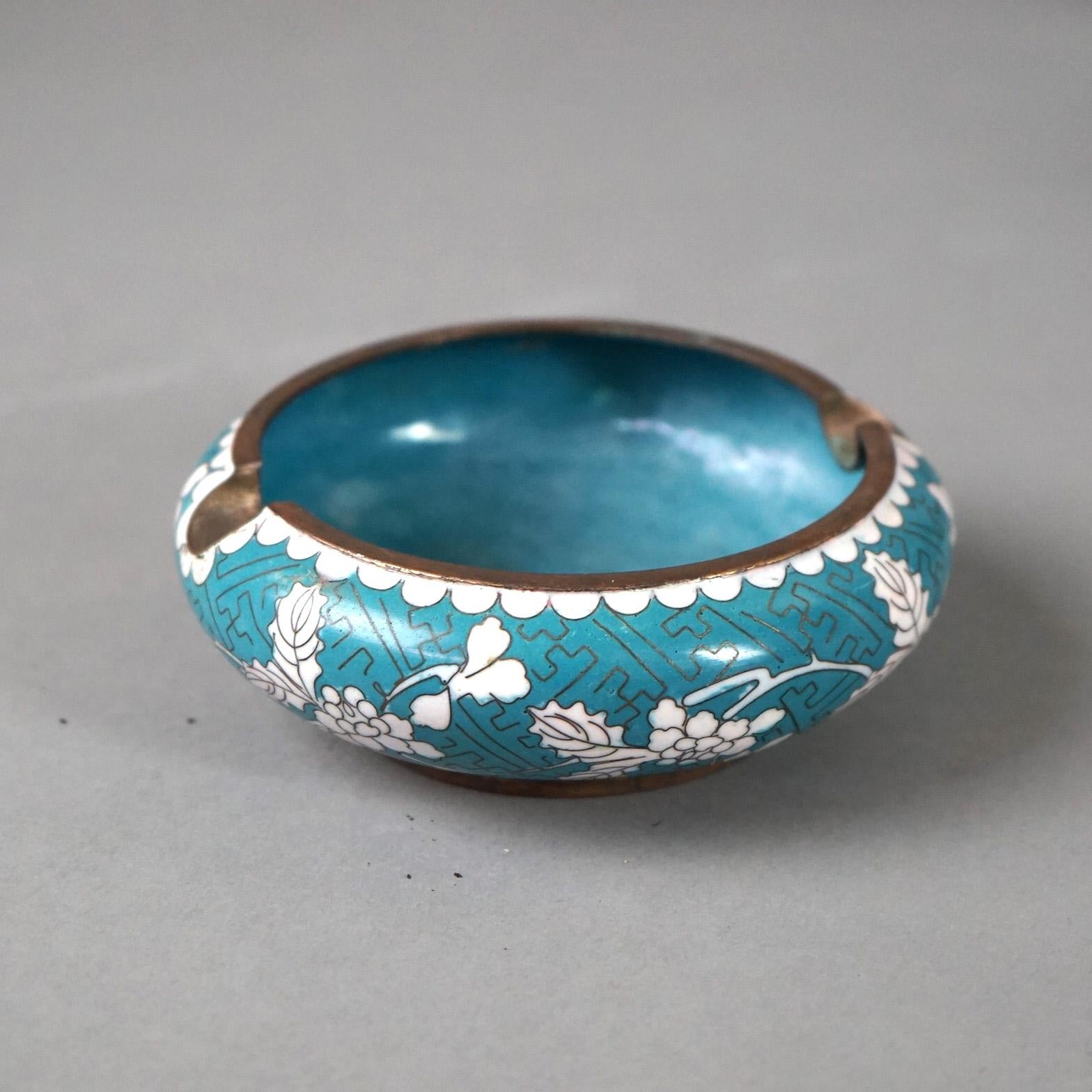 Twelve Various Chinese Cloisonne Floral Enameled Items C1920 For Sale 4
