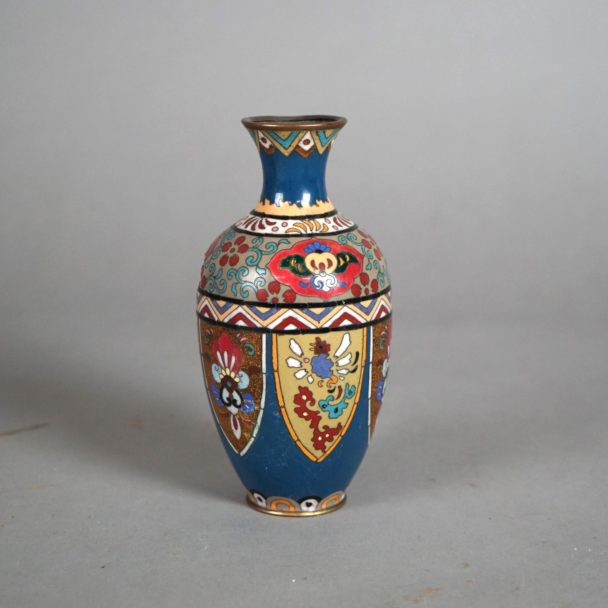 Twelve Various Chinese Cloisonne Floral Enameled Items C1920 For Sale 10