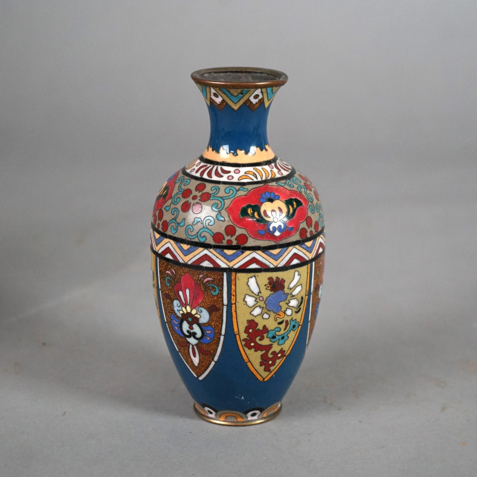 Twelve Various Chinese Cloisonne Floral Enameled Items C1920 For Sale 11