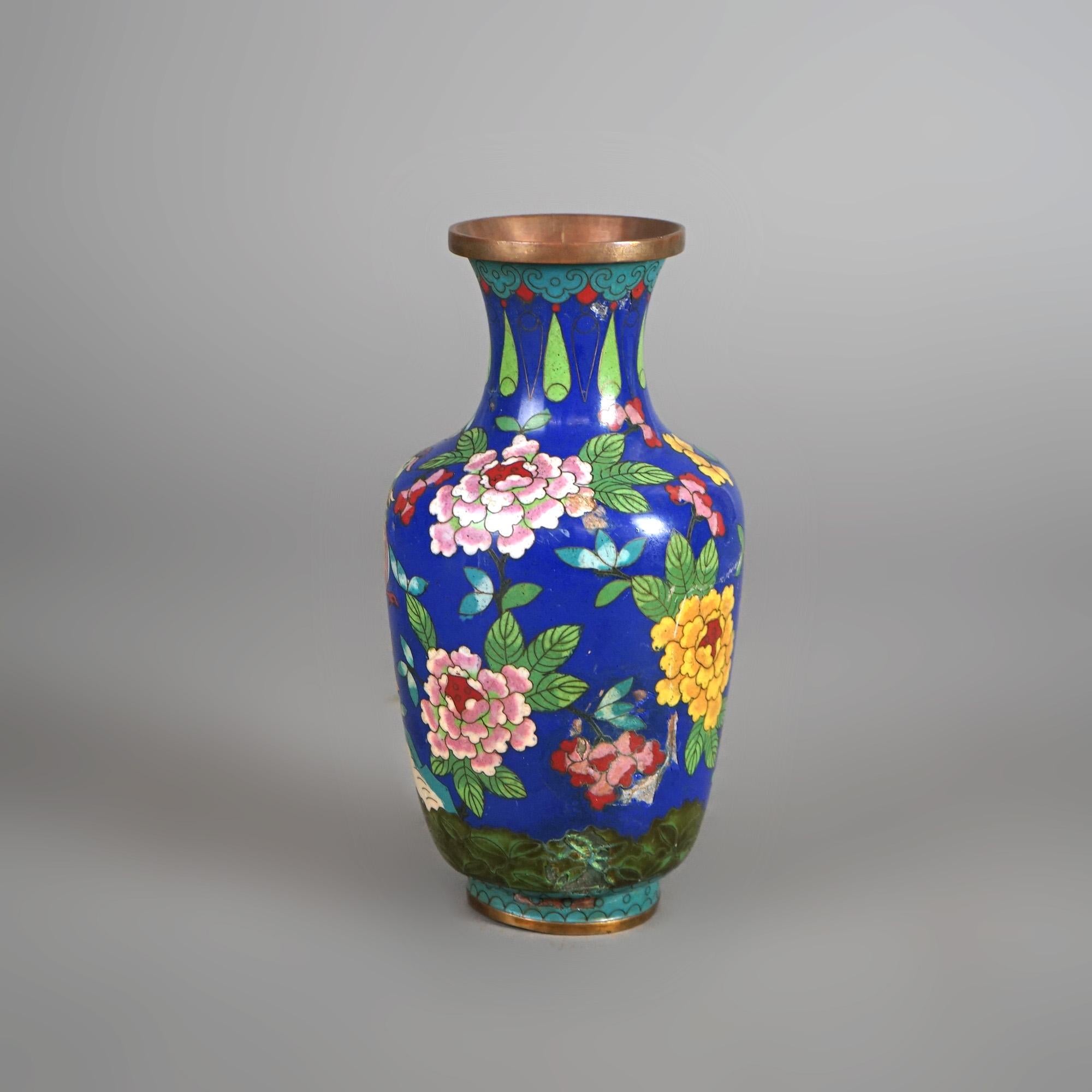 Twelve Various Chinese Cloisonne Floral Enameled Items C1920 For Sale 13