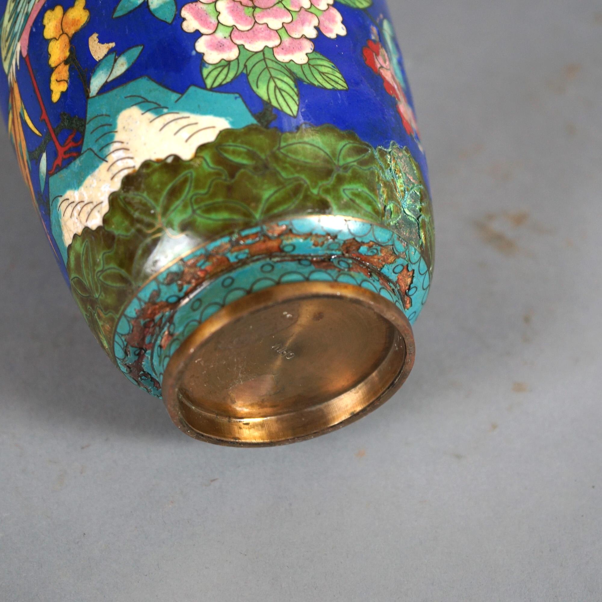 Twelve Various Chinese Cloisonne Floral Enameled Items C1920 For Sale 14