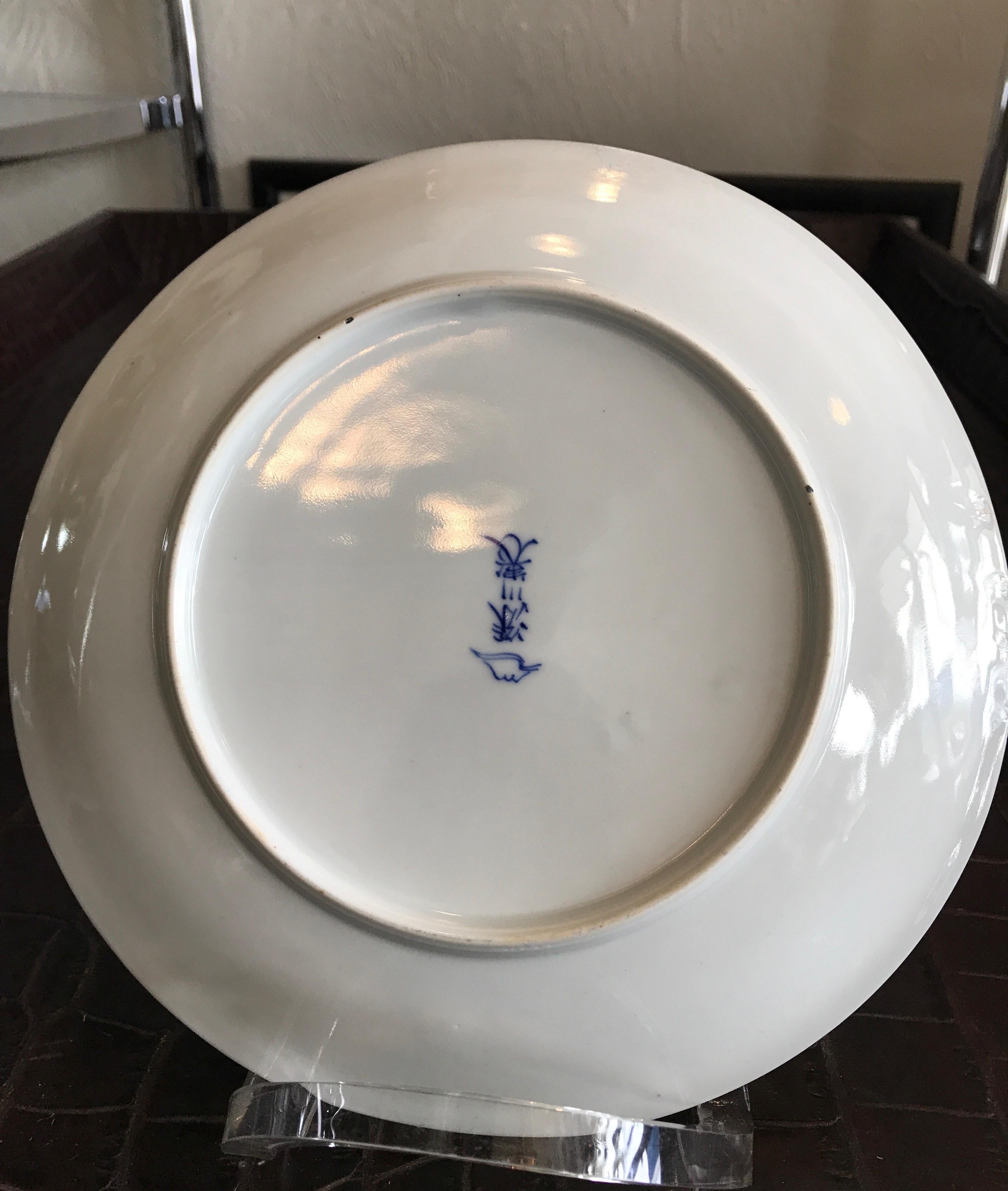 Set of twelve vintage Chinese enamel luncheon plates.