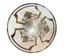 Twelve Vintage Fred Press Fleur De Lis Highball Glasses in 22 Karat Gold