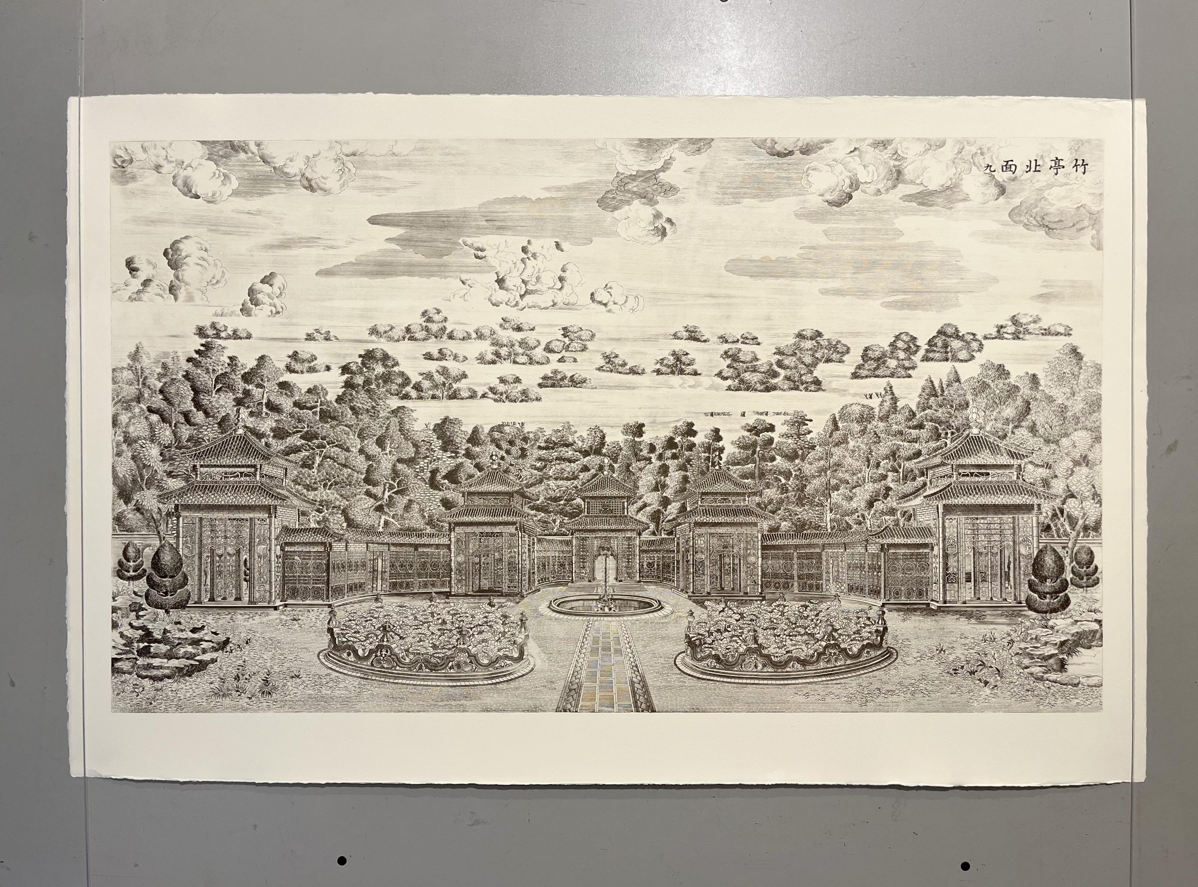Twelves Etchings Pavilions And Gardens In The Imperial Grounds Of YUANMINGYUAN For Sale 3