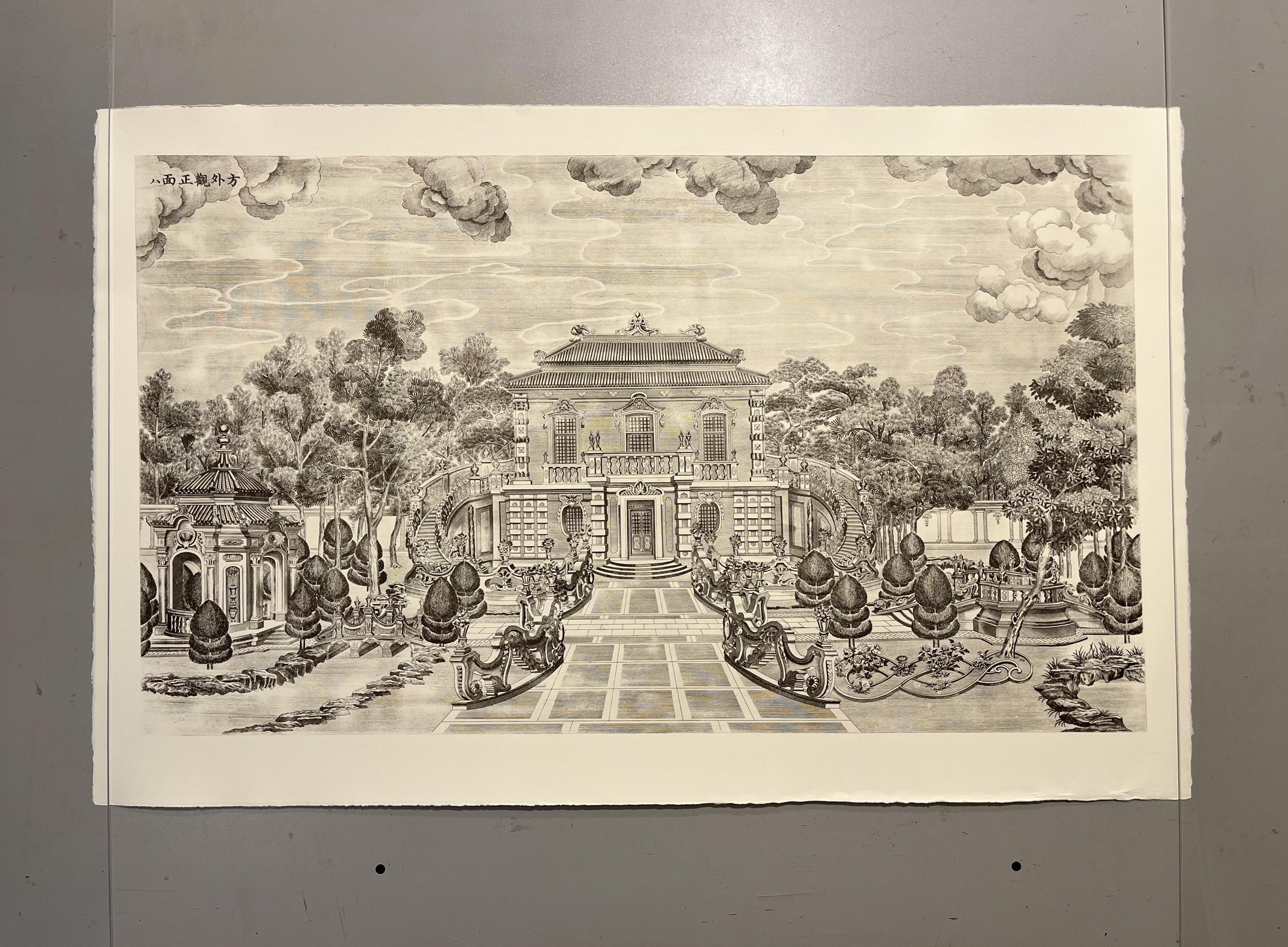 Twelves Etchings Pavilions And Gardens In The Imperial Grounds Of YUANMINGYUAN For Sale 2