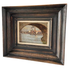 Twenties Framed Oil Painting By Horace Mann Livens