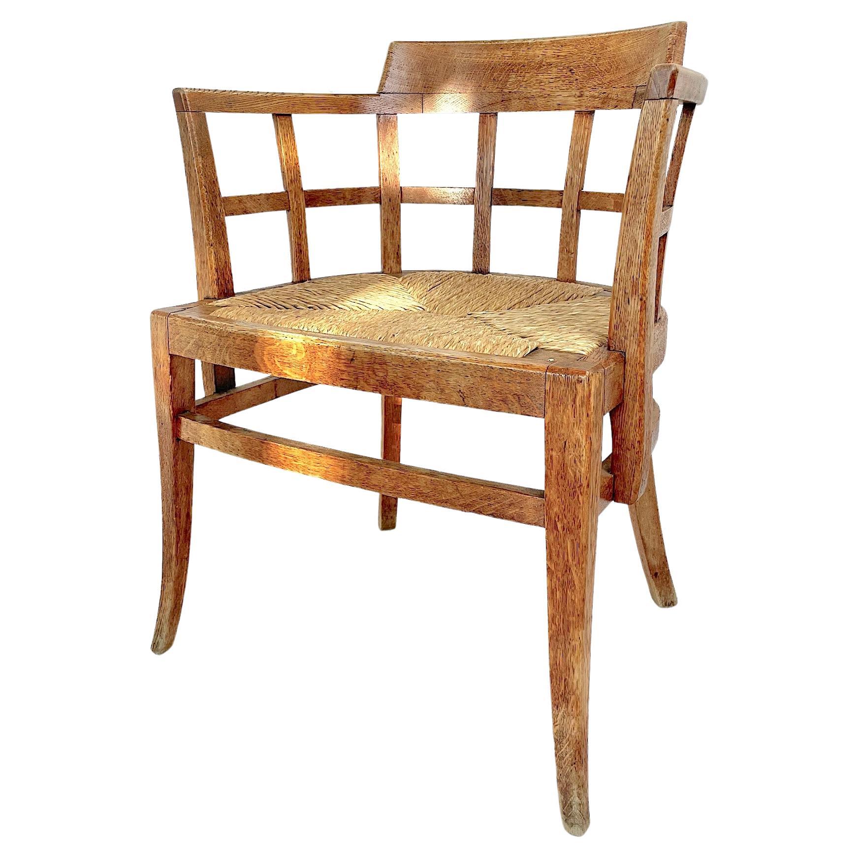 Twenties Heals Oak Lattice Back Desk Chair