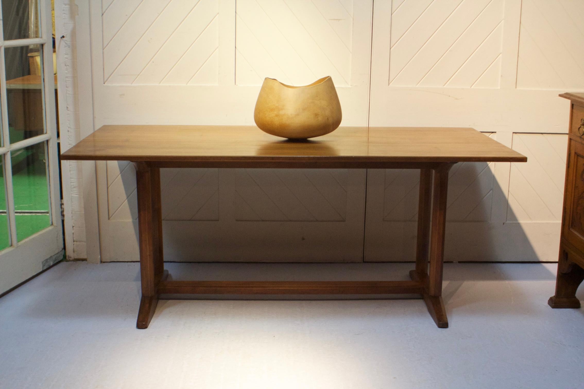 Early 20th Century Twenties Walnut Refectory Table By Gordon Russell