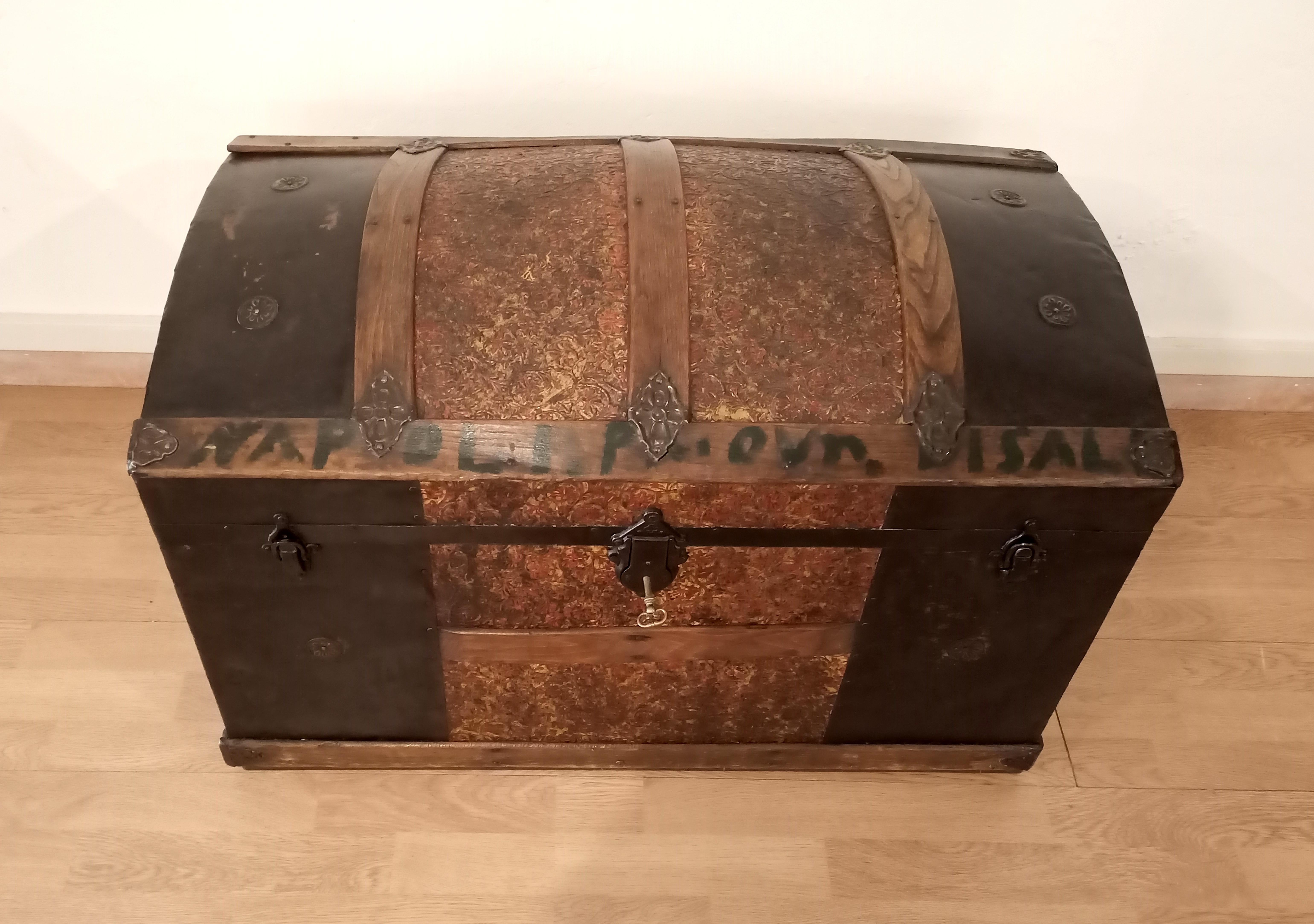 Revival Twentieth century emigrant trunk For Sale