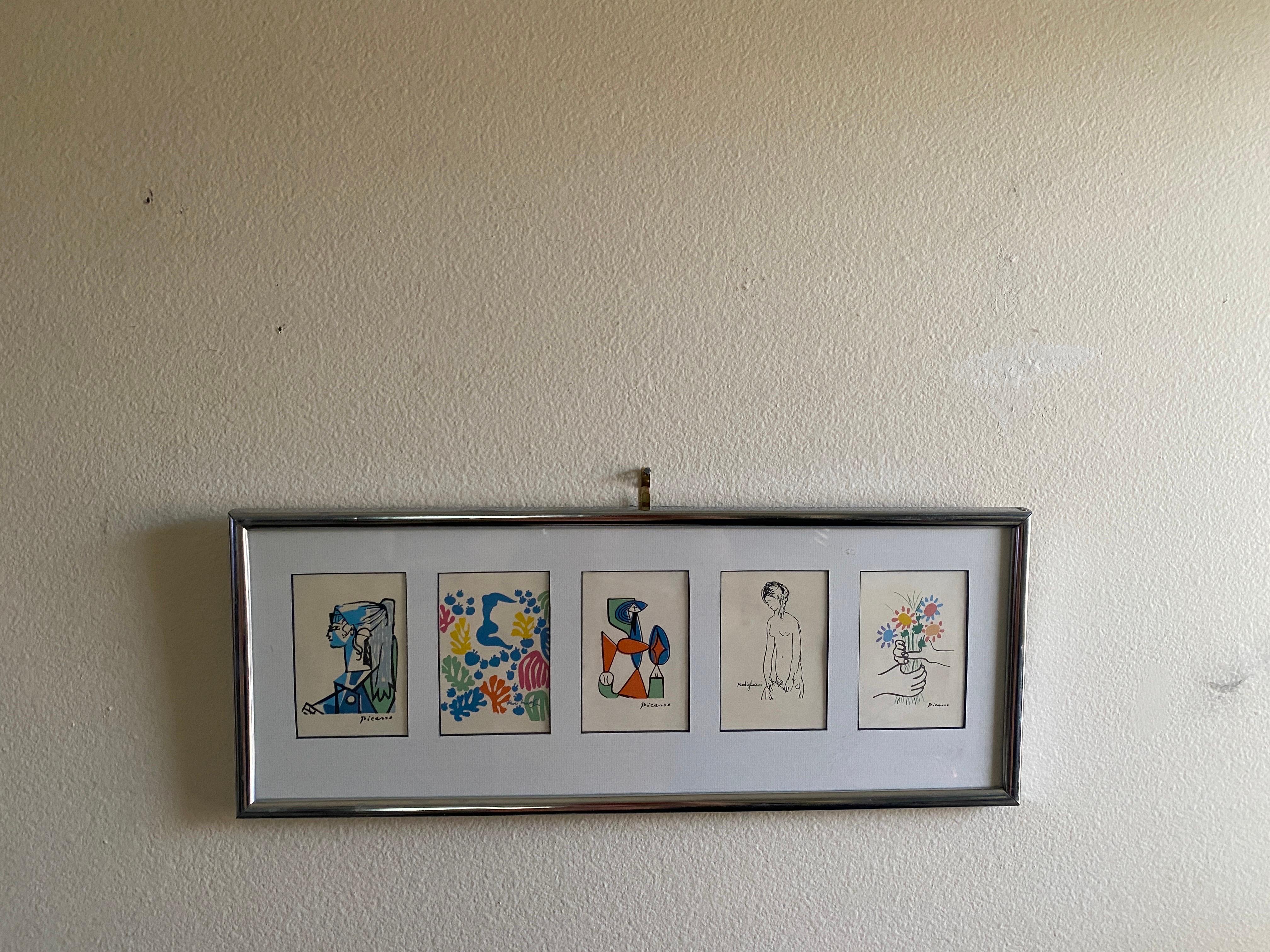 Late 20th Century Twentieth Century Modern Masters Wall Art (5 Images) from Art Collector Estate For Sale