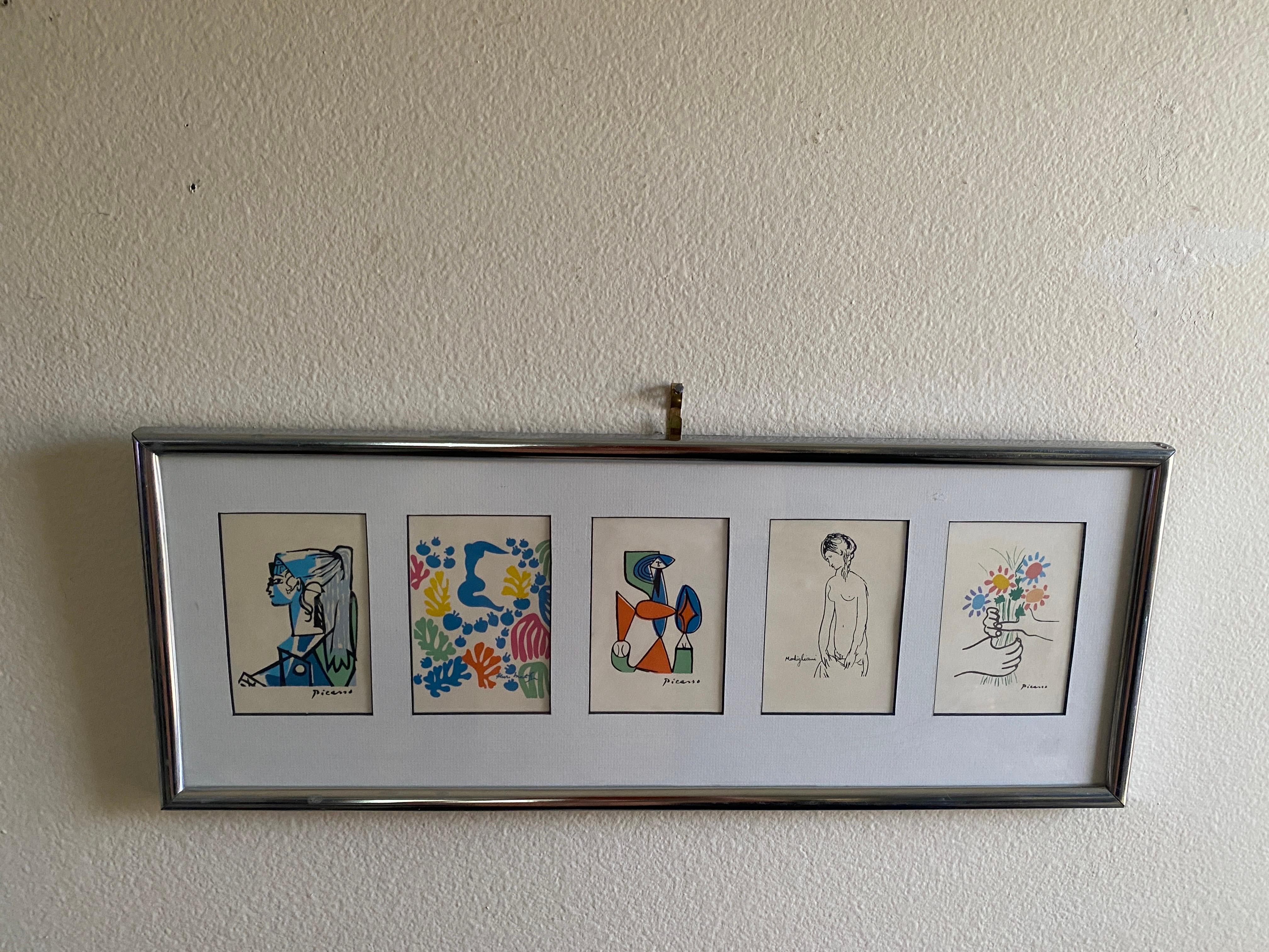 Paper Twentieth Century Modern Masters Wall Art (5 Images) from Art Collector Estate For Sale