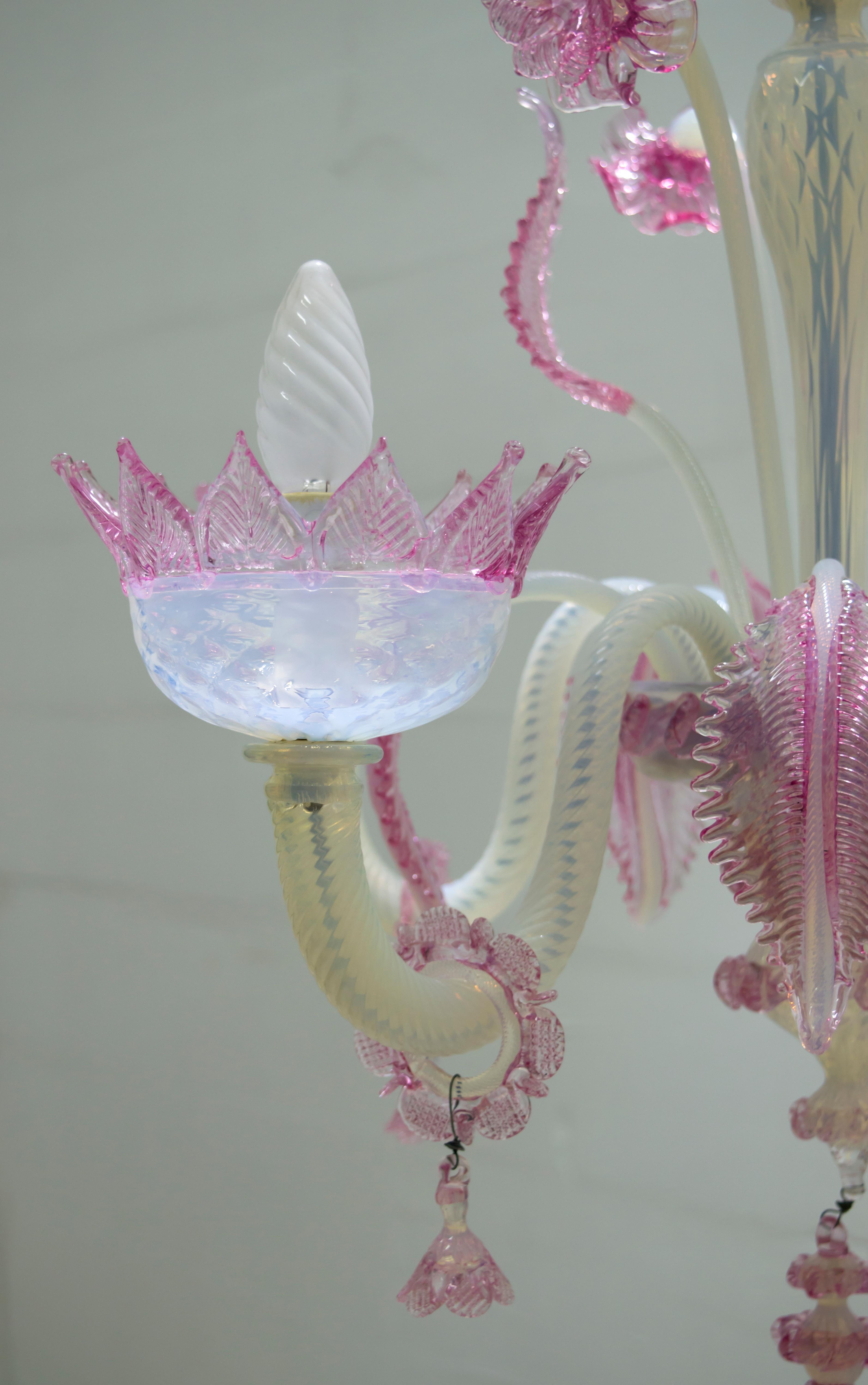 20th Century Modern Murano Glass Chandelier 