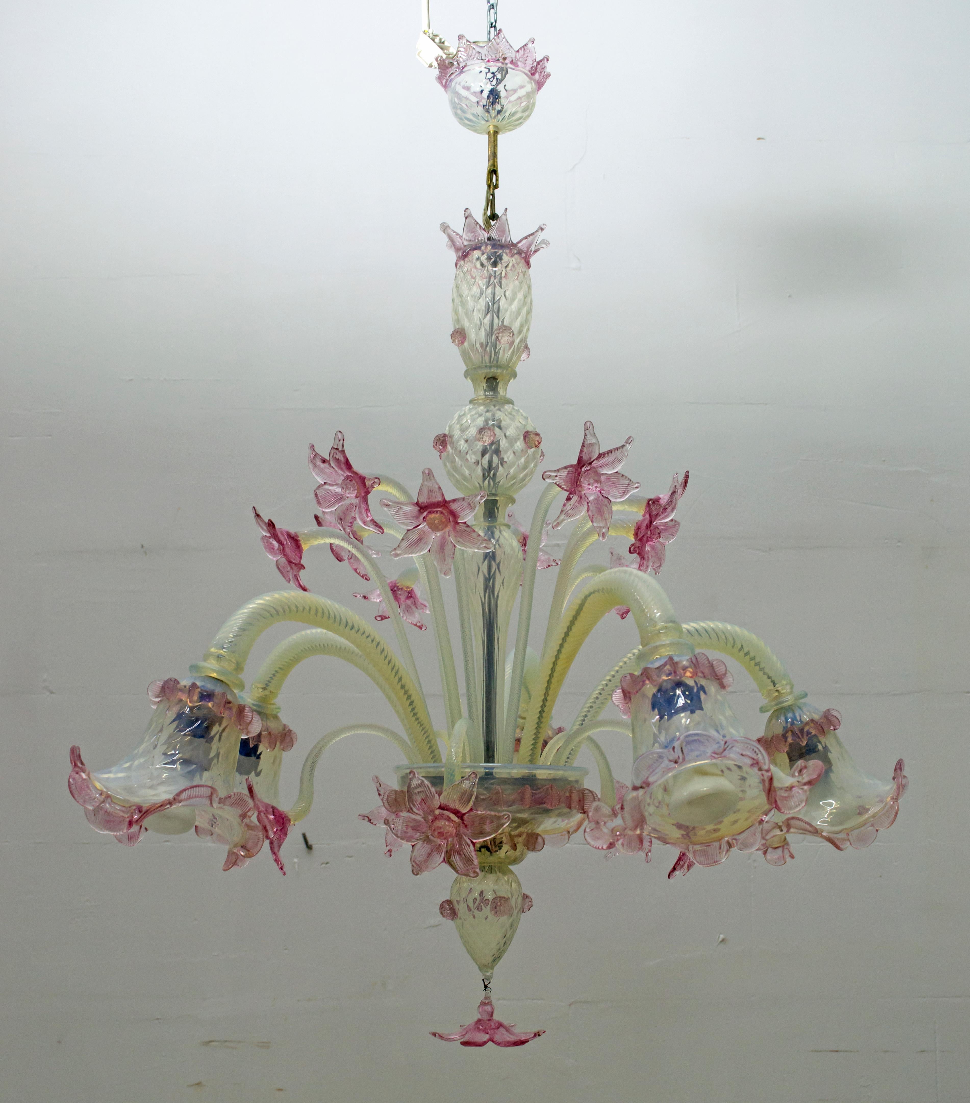 Twentieth Century Modern Murano Glass Chandelier 