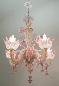 20th Century Modern Murano Glass Chandelier "Ca'Rezzonico" Style, 1950s